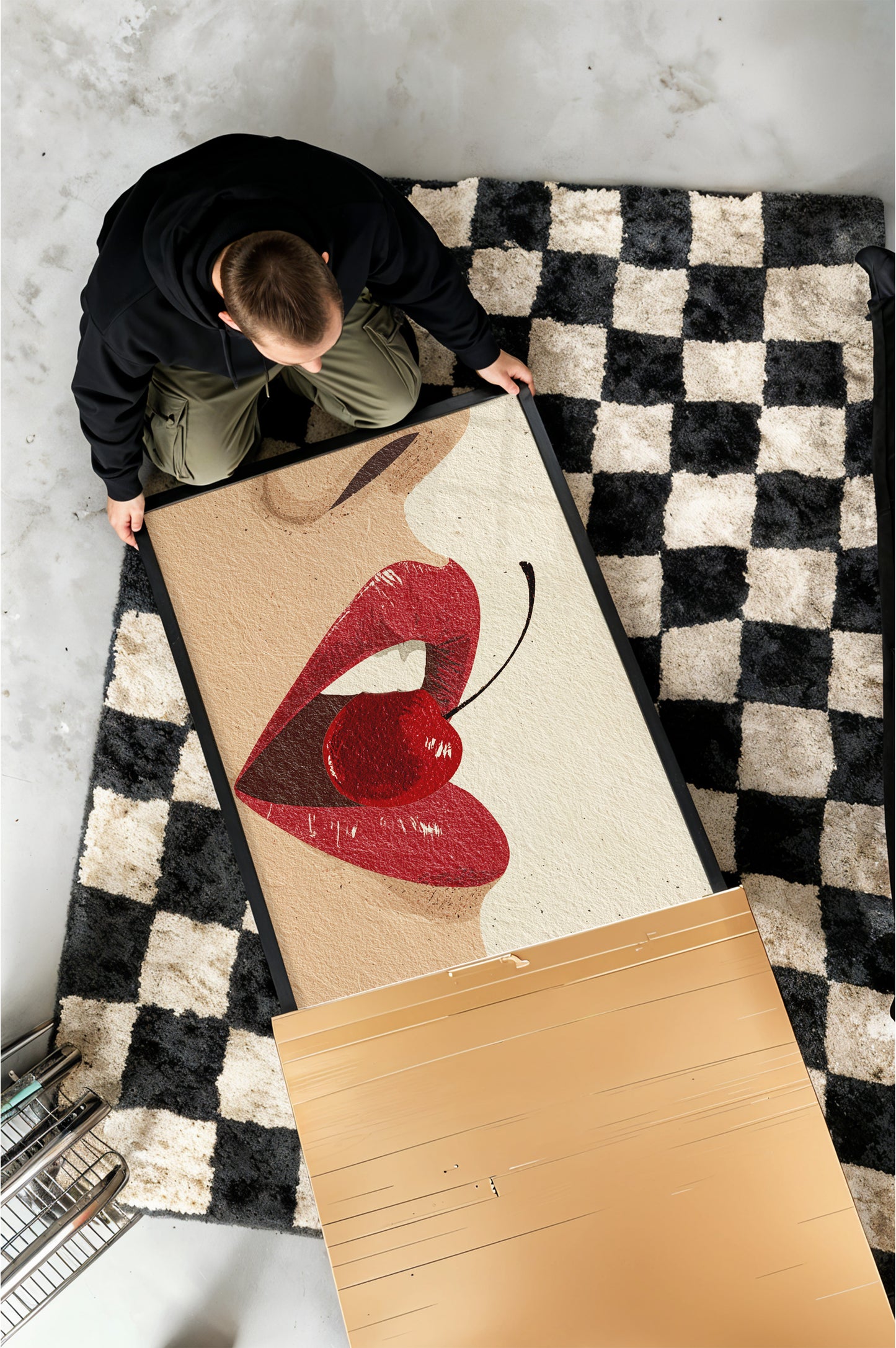 Cherry Red Lips Print image 1
