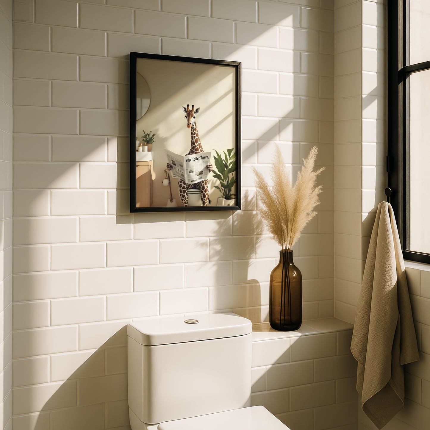 Der Toilettenzeiten Giraffendruck