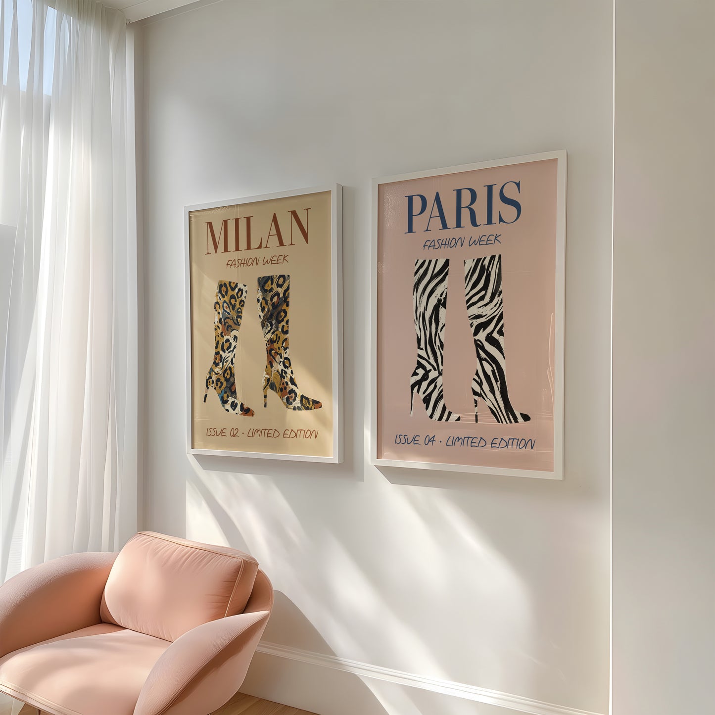 PARIS Fashion Week Zebra Boots Print