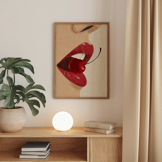Cherry Red Lips Print image 2