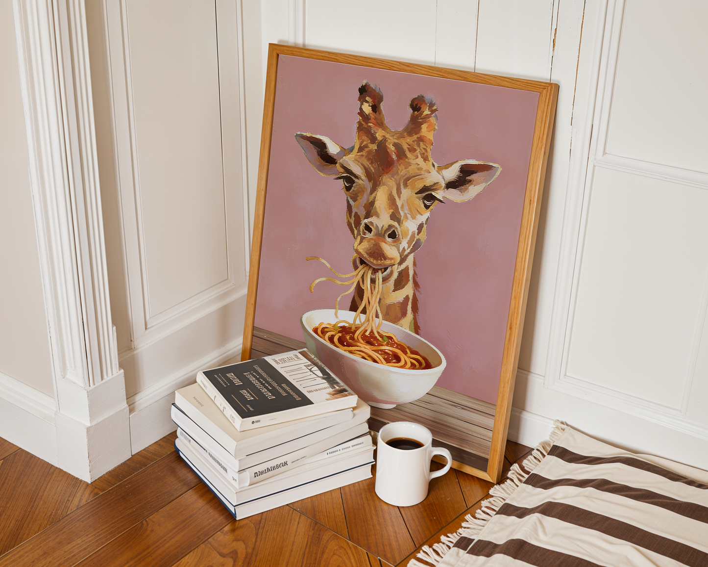 Pasta Thief – Giraffe Spaghetti Kitchen Print image 3