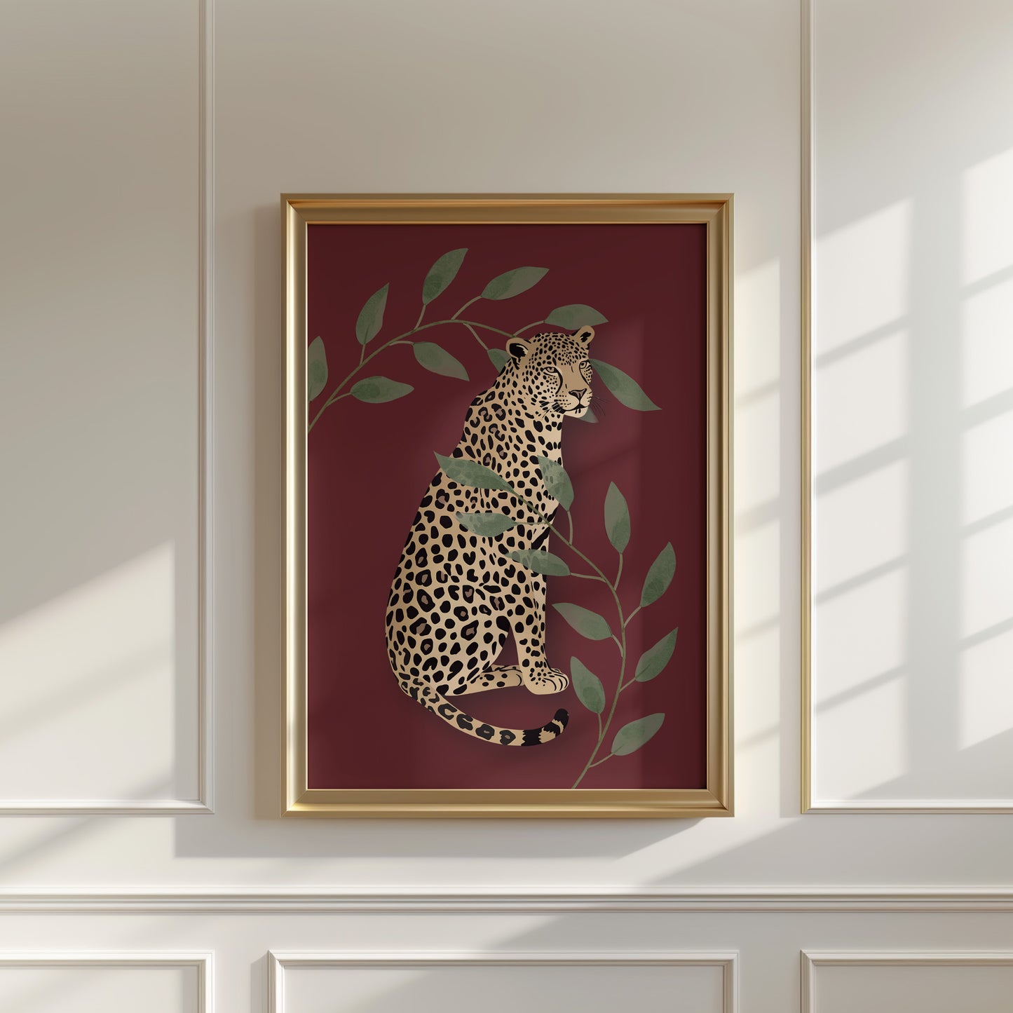 Leopard Botanical Wall Art image 4