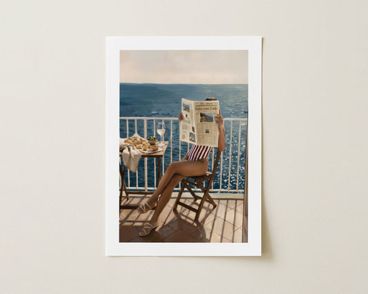 Coastal Balcony Art Print image 0