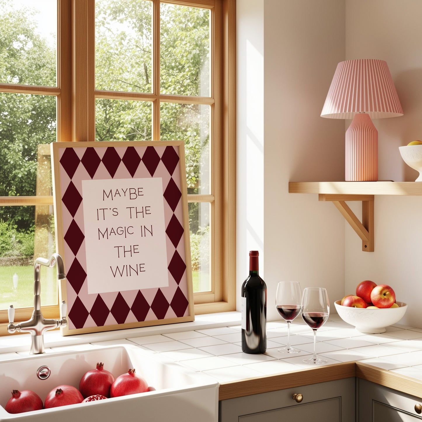 Magic In The Wine Print