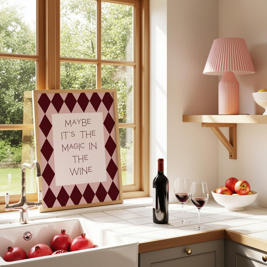 Magic In The Wine Print