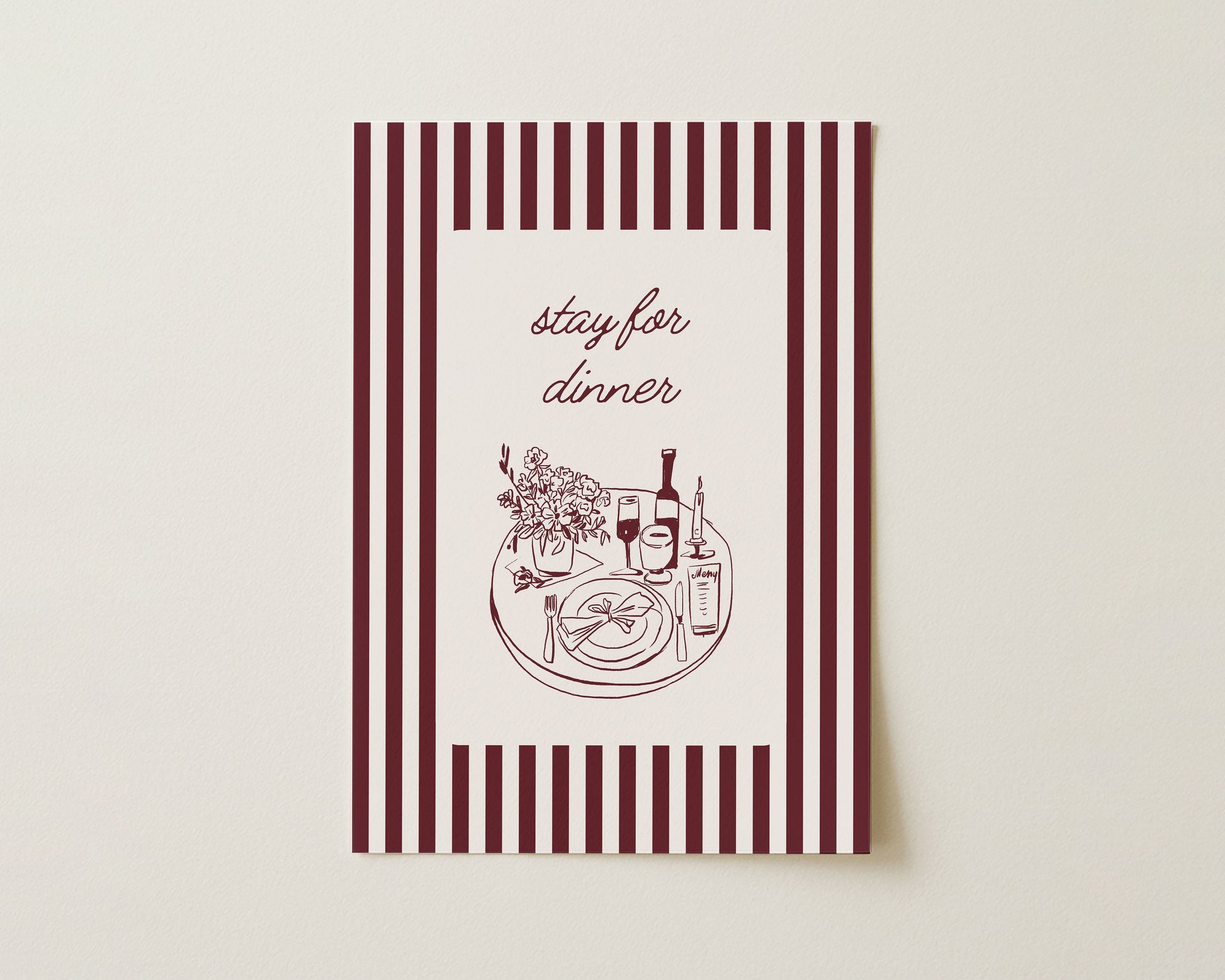 Stay For Dinner Print image 0