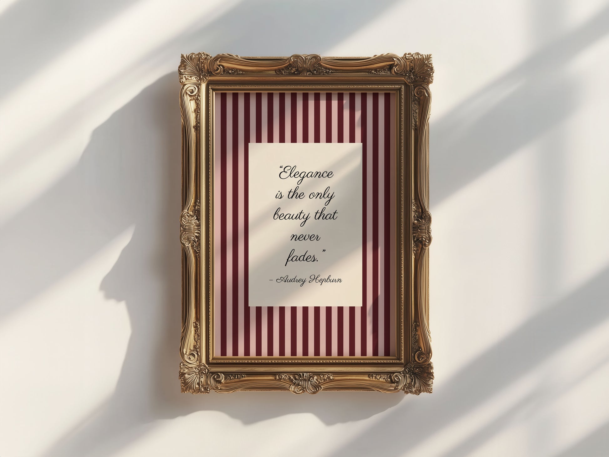 Burgundy Elegance Quote Print image 1