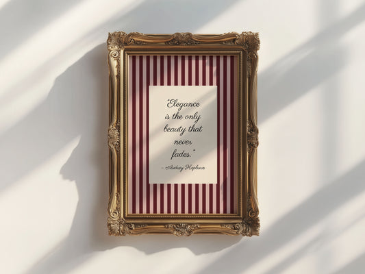 Burgundy Elegance Quote Print image 1