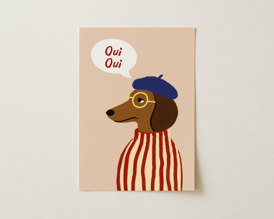 Oui Oui Sausage Dog Print image 0