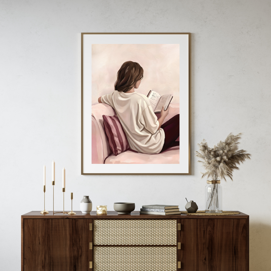 Woman Reading Print