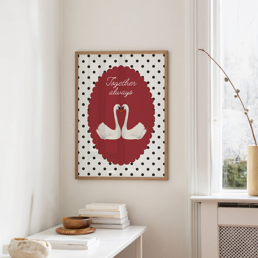 Together Always Swan Print