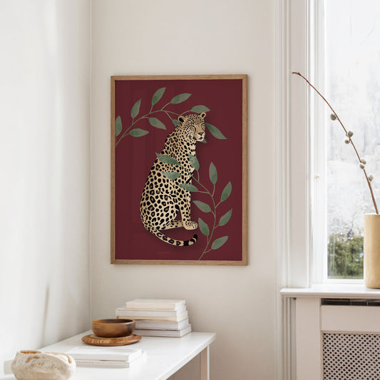 Leopard Botanical Wall Art