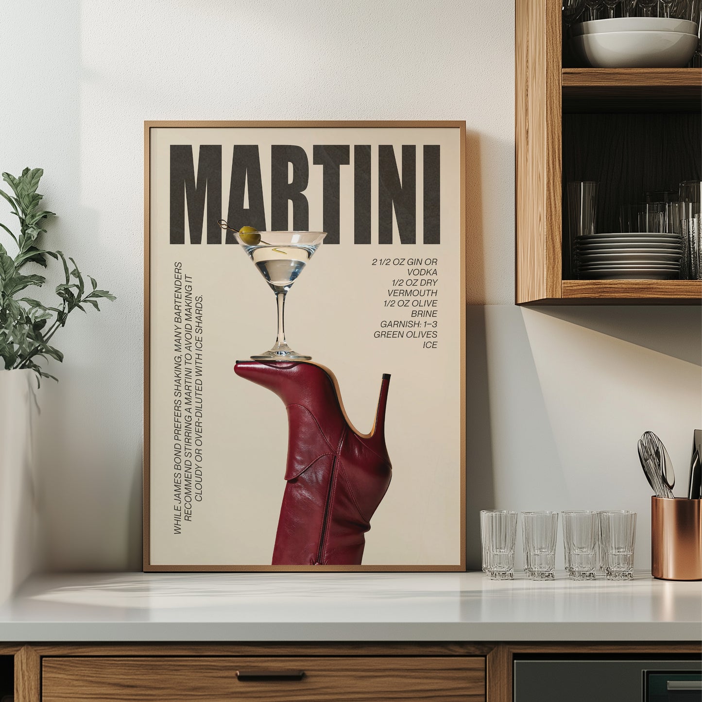 Martini Cocktail Poster