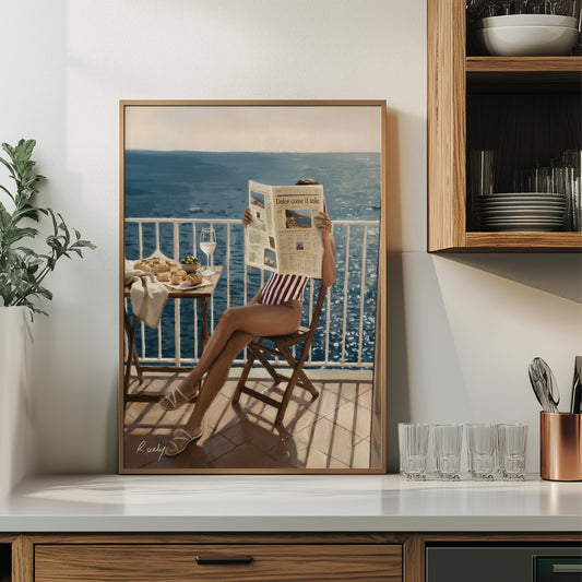 Coastal Balcony Art Print