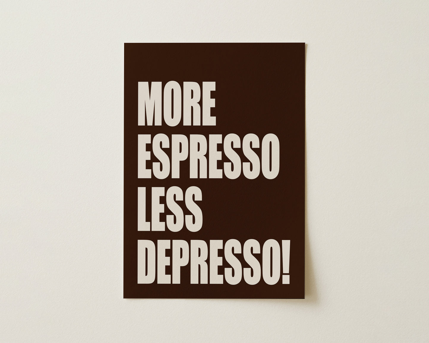More Espresso, Less Depresso
