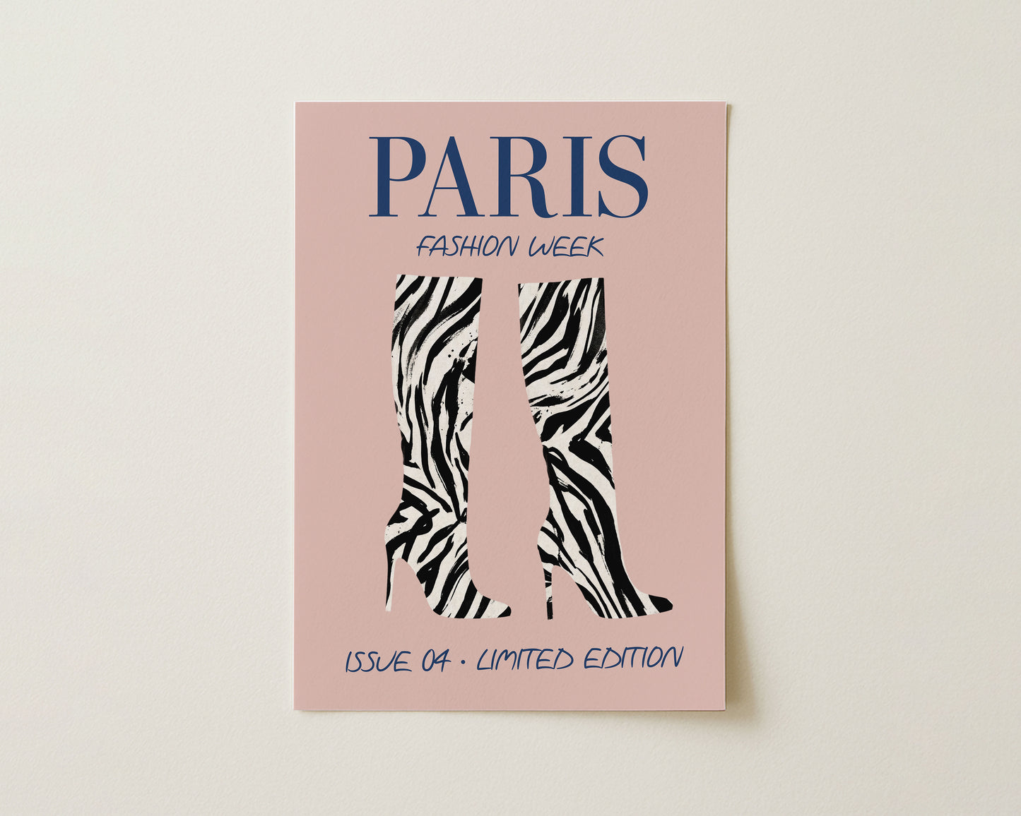PARIS Fashion Week Zebra Boots Print