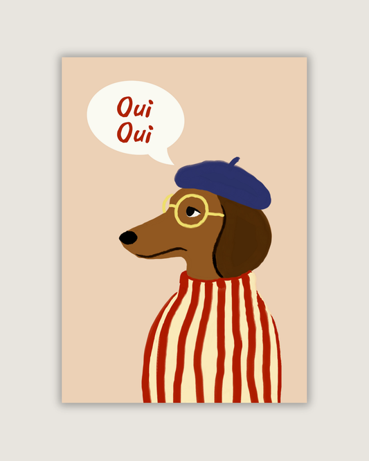 Oui Oui Sausage Dog Print