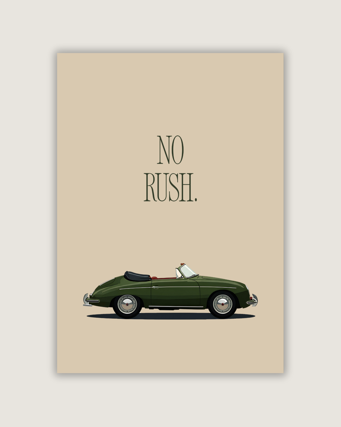 No Rush Vintage Car Print