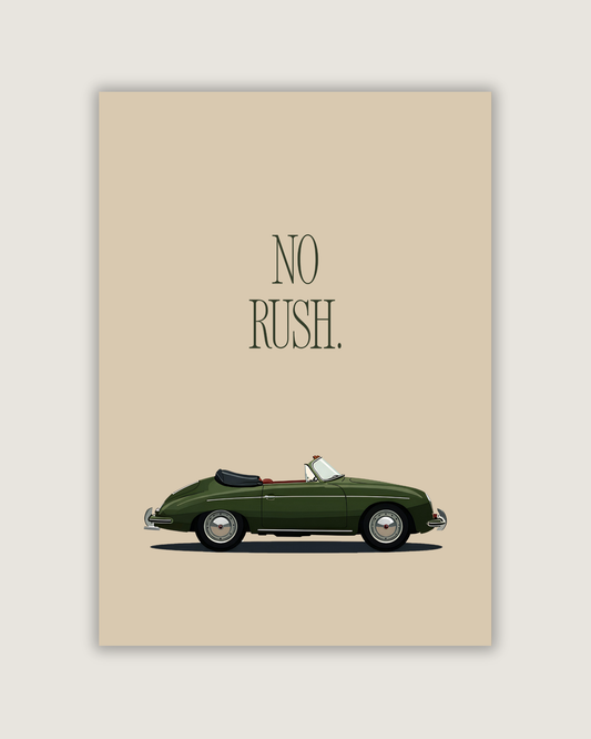 No Rush Vintage Car Print