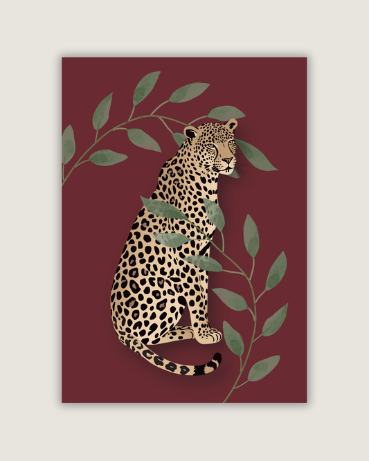 Leopard Botanical Wall Art