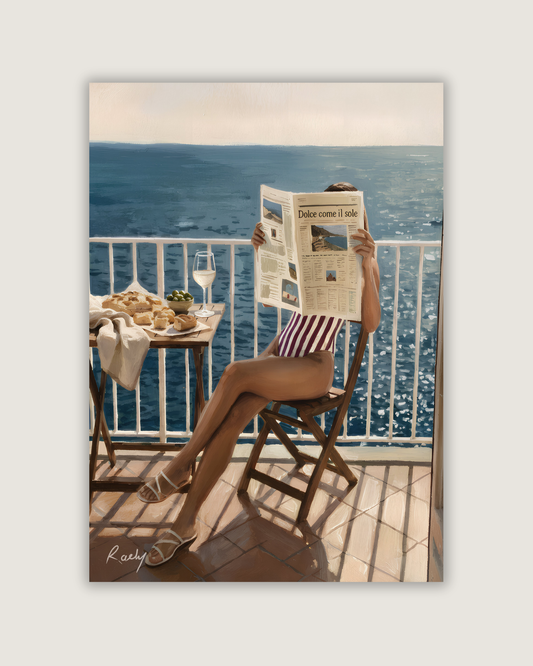 Coastal Balcony Art Print