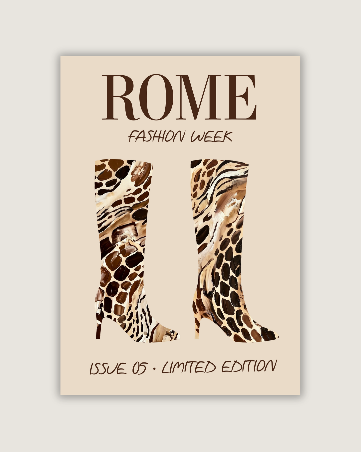 ROME Fashion Week Boots Print