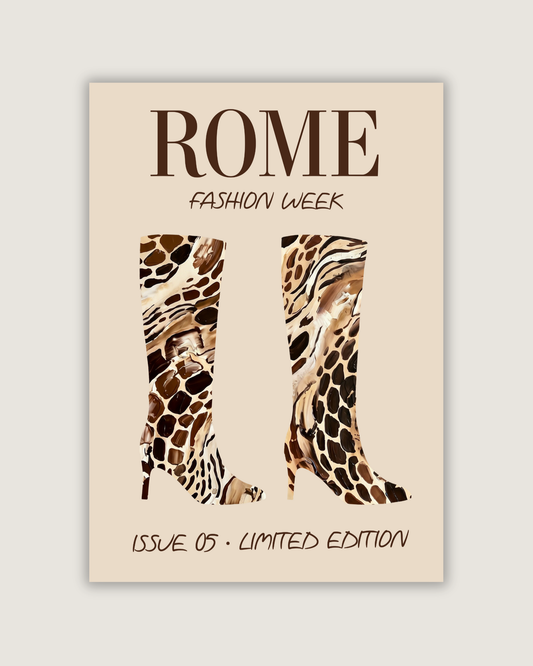 ROME Fashion Week Boots Print