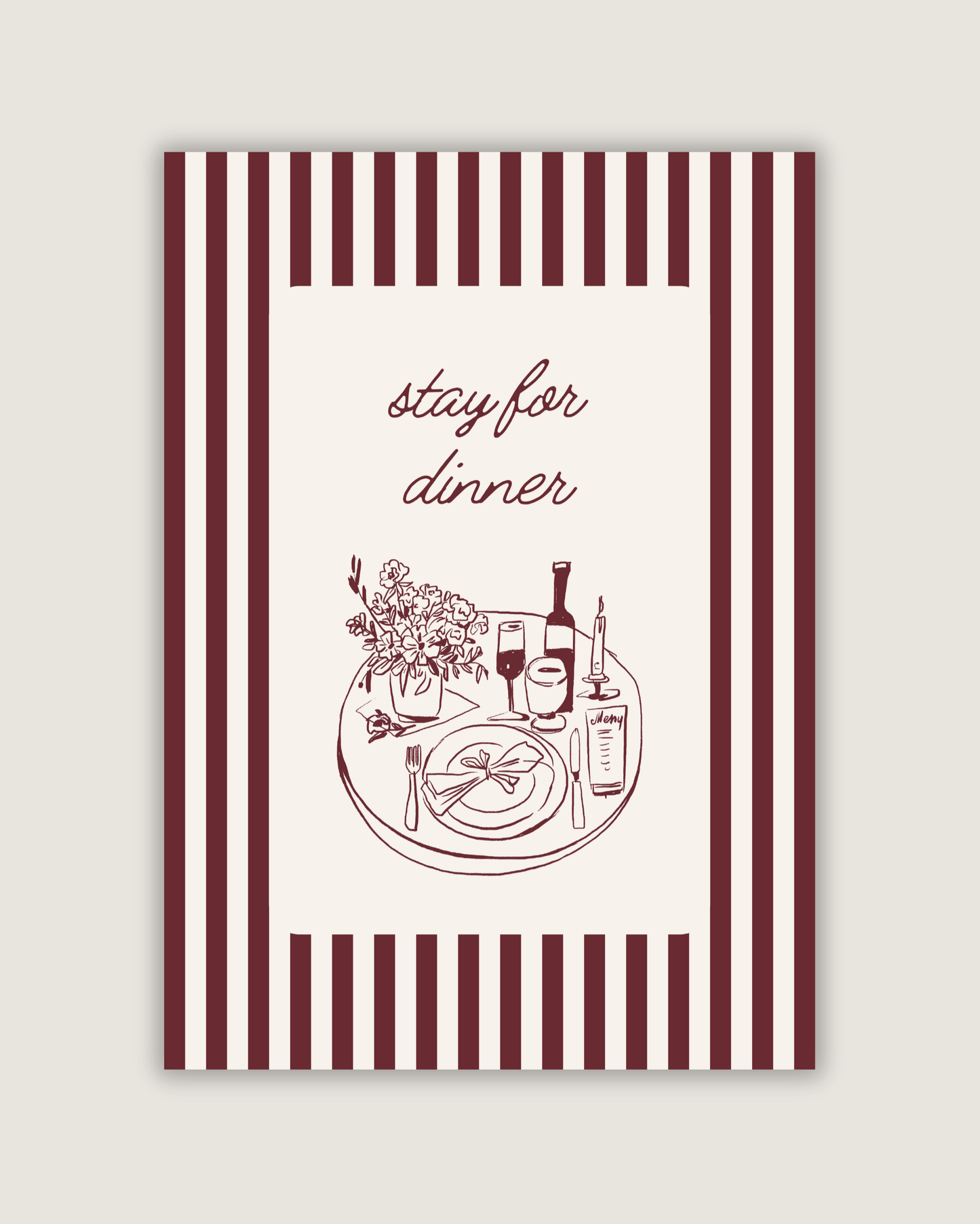 Stay For Dinner Print