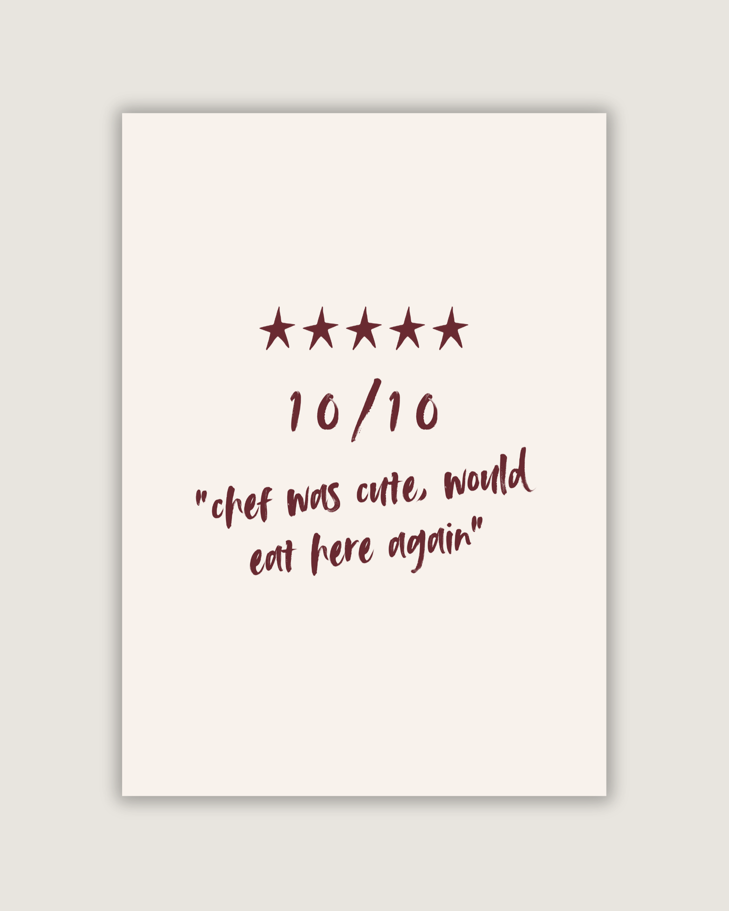 10/10 Chef Kitchen Wall Art