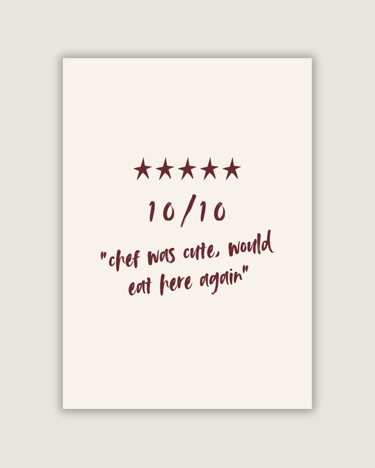 10/10 Chef Kitchen Wall Art