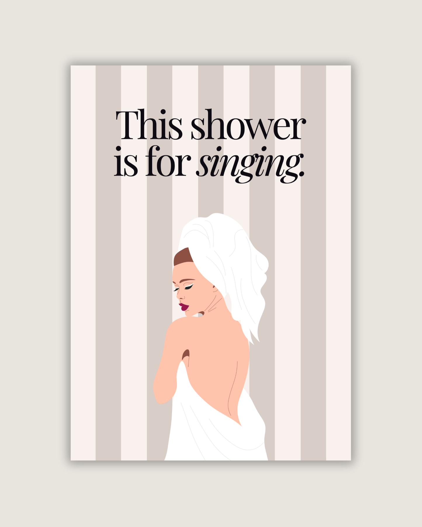 Singing in the Shower Bathroom Print