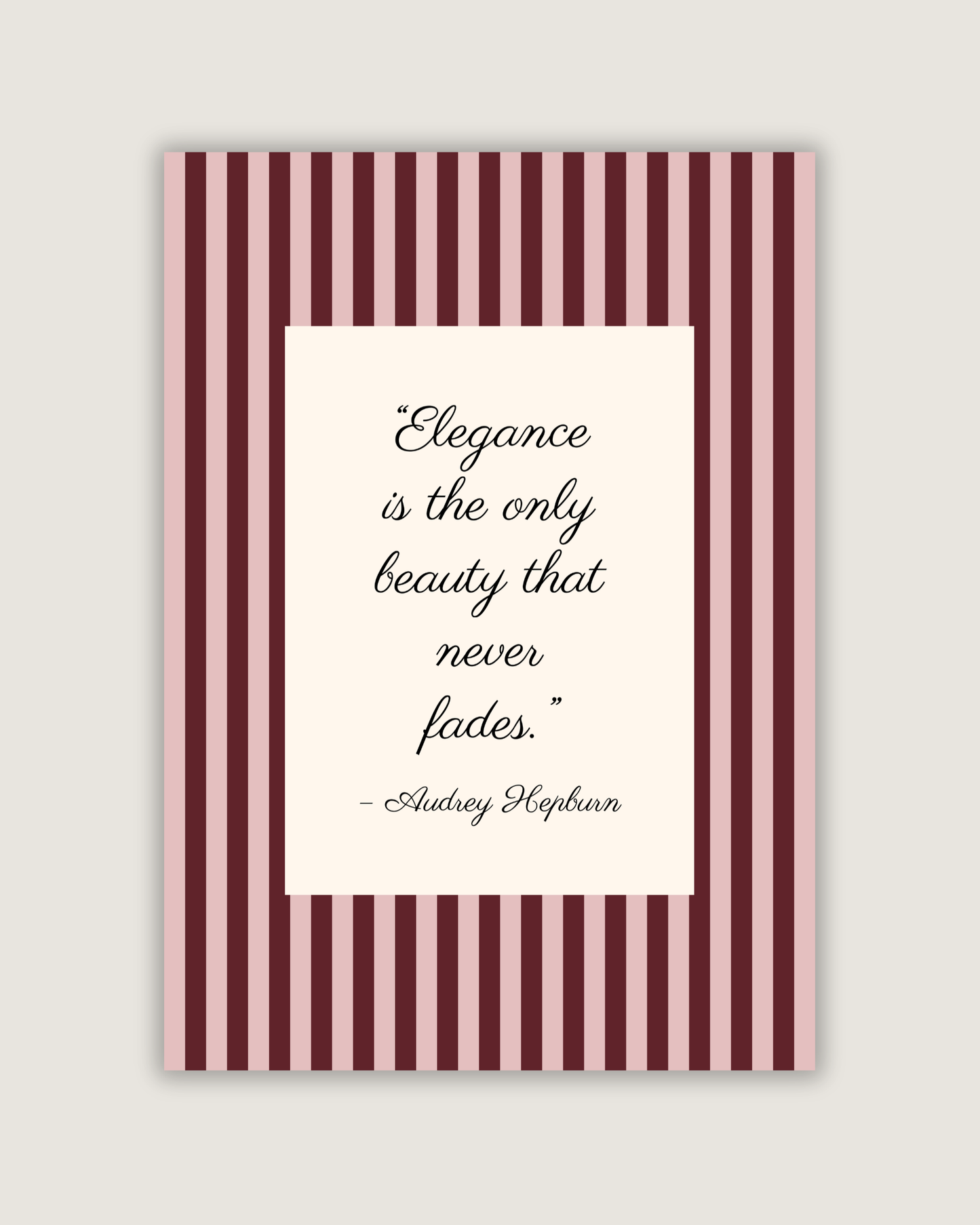 Burgundy Elegance Quote Print