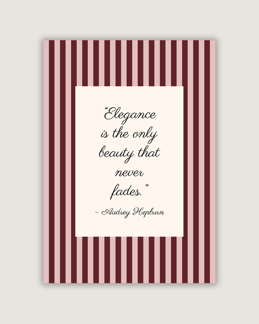 Burgundy Elegance Quote Print