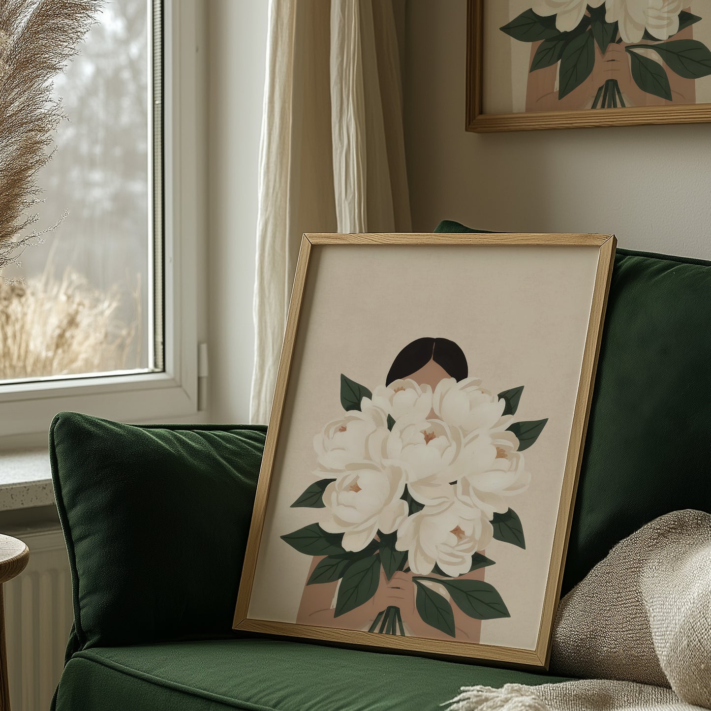 White Floral Muse Print image 3