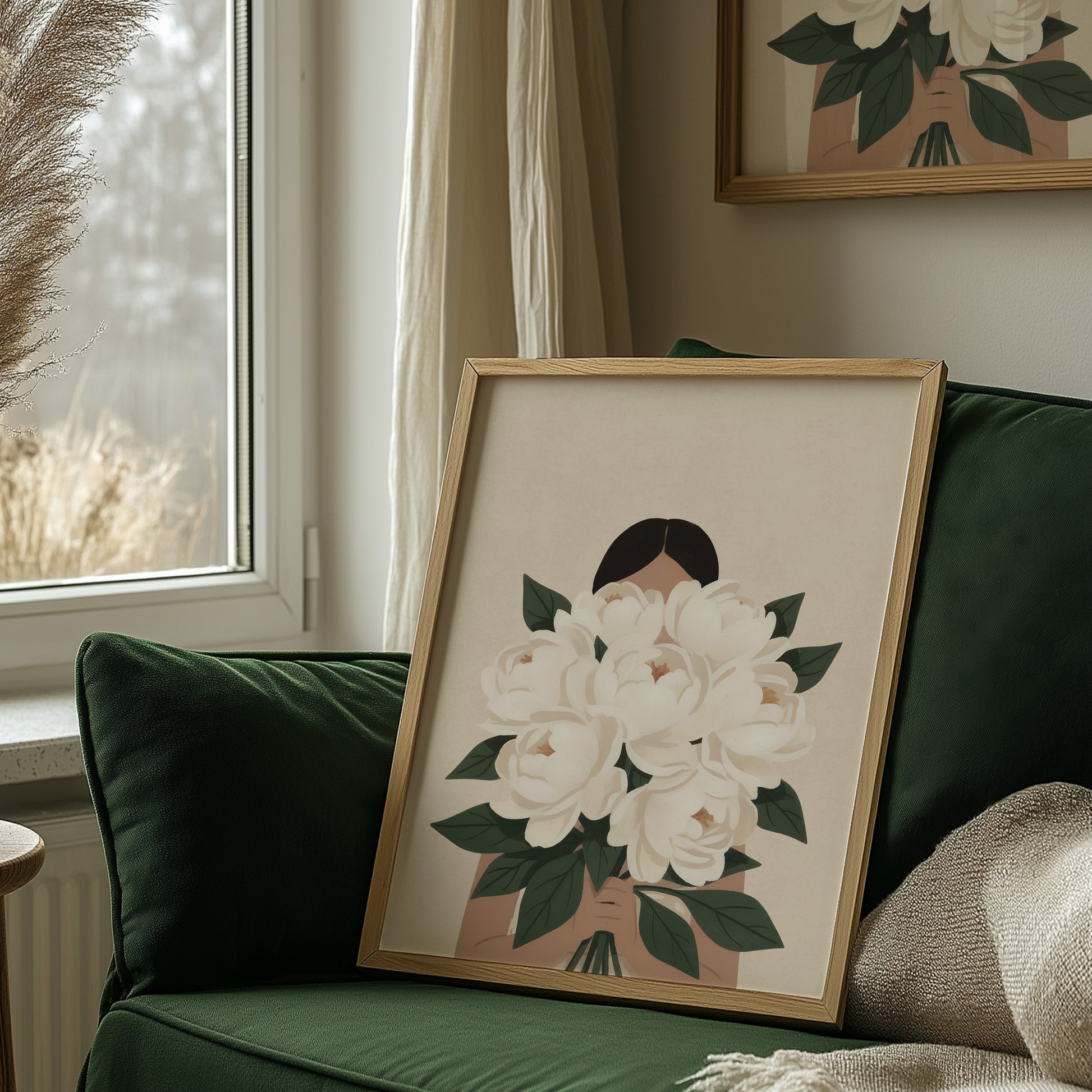 White Floral Muse Print image 3