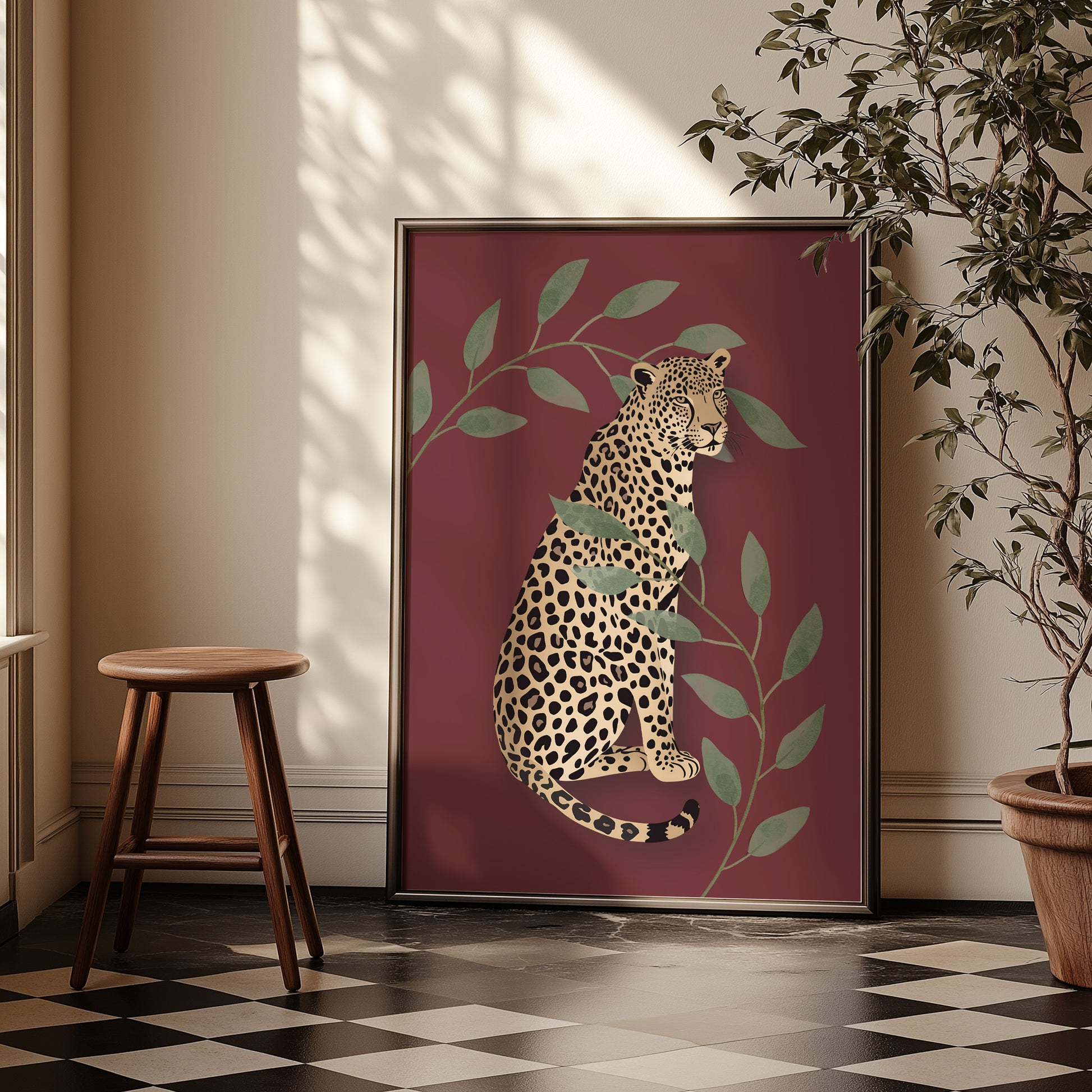 Leopard Botanical Wall Art image 5