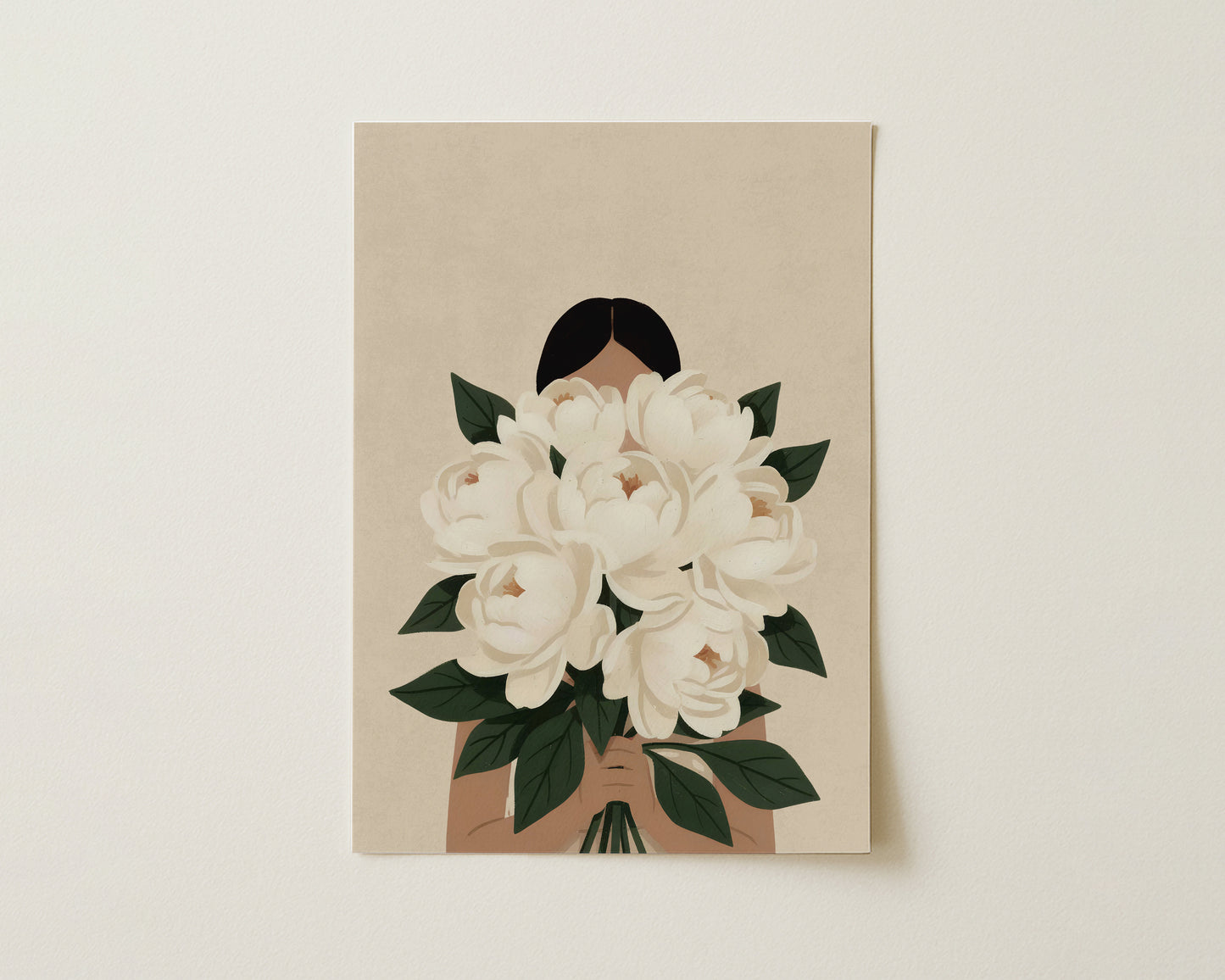 White Floral Muse Print image 0