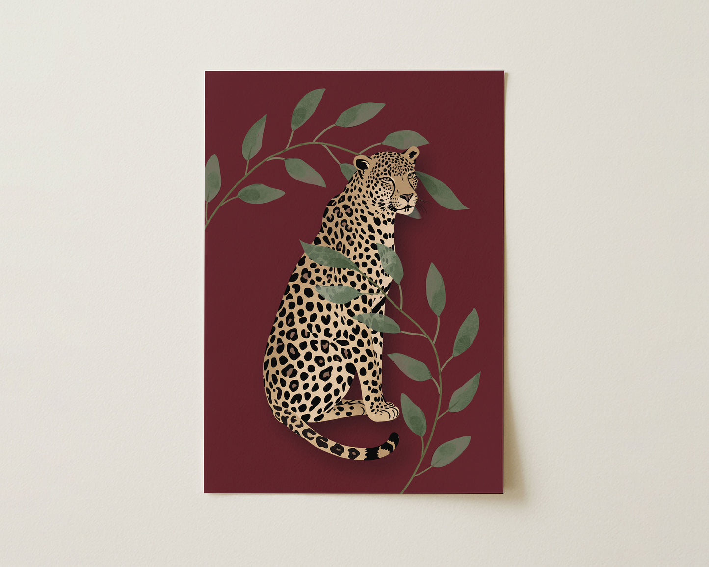 Leopard Botanical Wall Art image 0