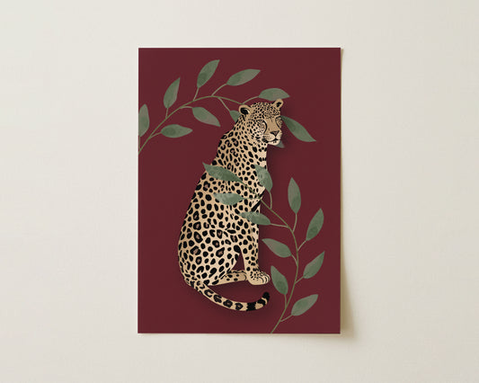 Leopard Botanical Wall Art image 0