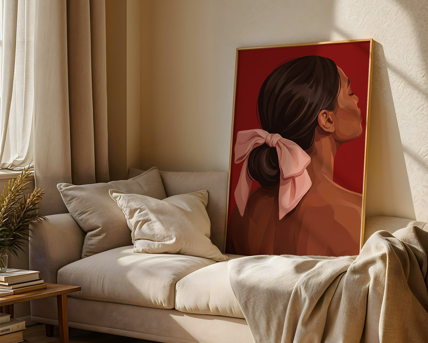 Pink Bow Girl Print image 3