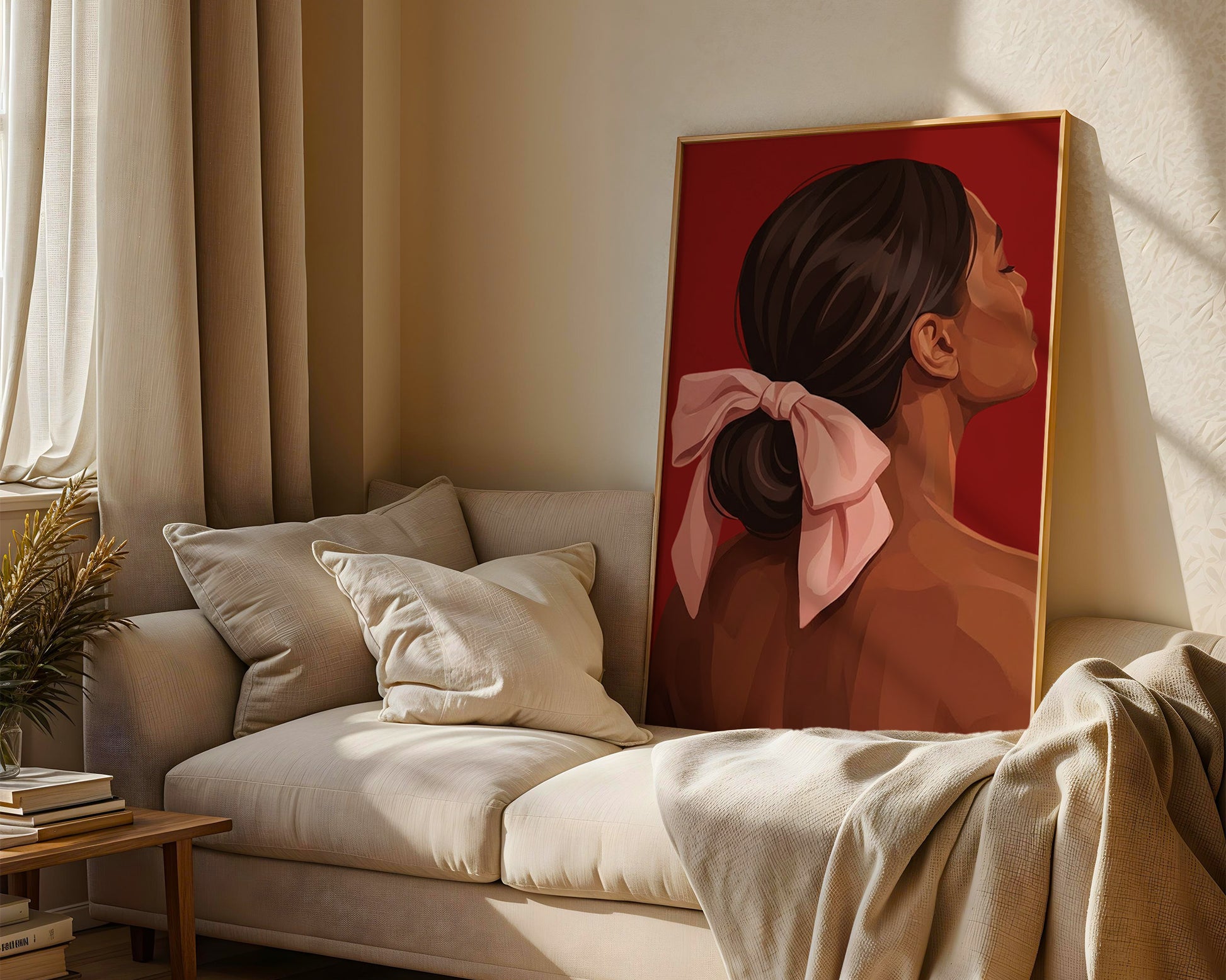 Pink Bow Girl Print image 3