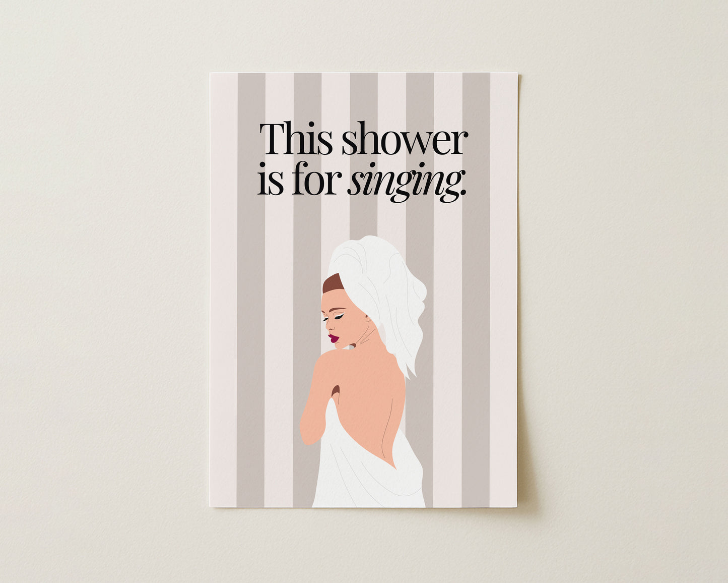 Singing in the Shower Bathroom Print image 0