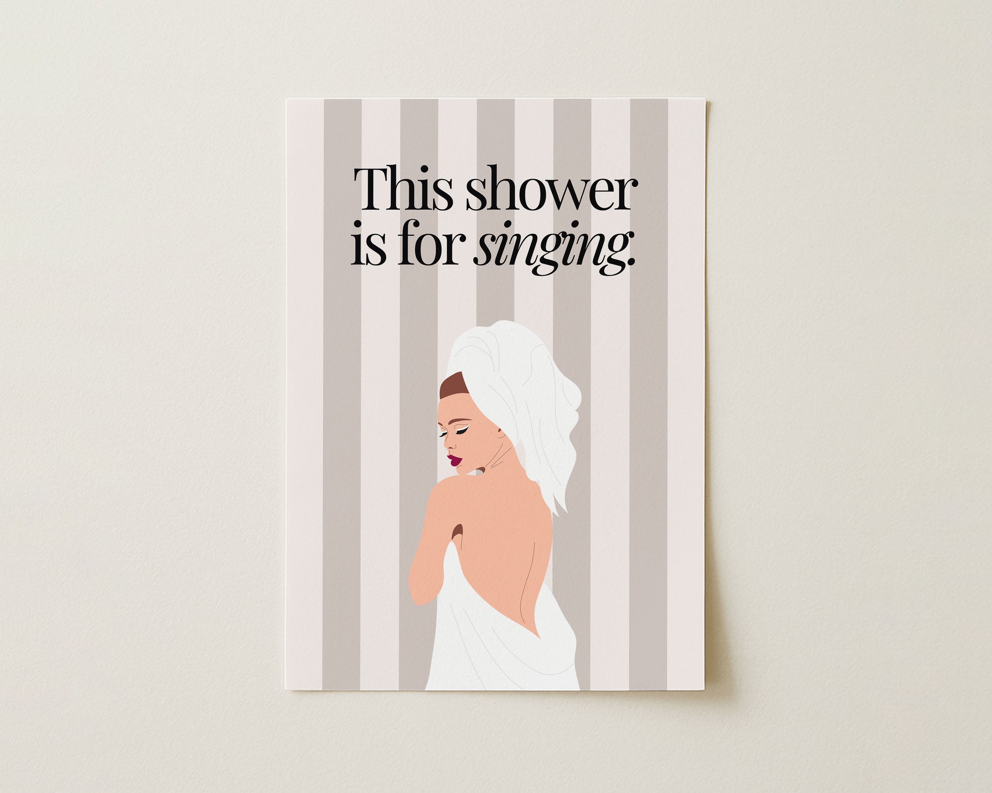 Singing in the Shower Bathroom Print image 0