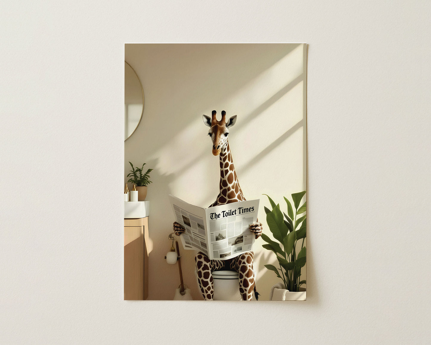 Der Toilettenzeiten Giraffendruck